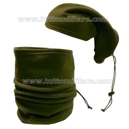Collare Termico Pile Verde Oliva con Laccio