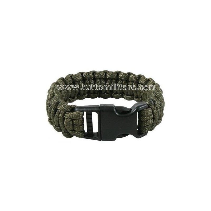 Braccialetto Paracord Verde Oliva 550 Regen