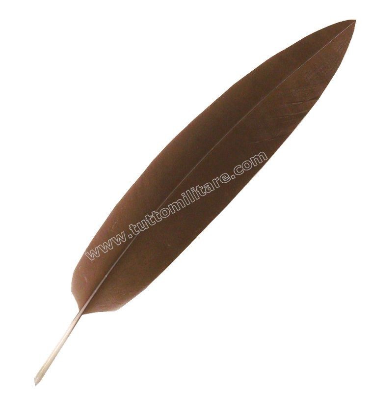 Penna d'Aquila Flessibile Marrone per Cappello Alpino