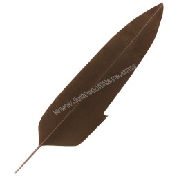 Penna d'Aquila Flessibile Marrone con Rimbecco per Cappello Alpino