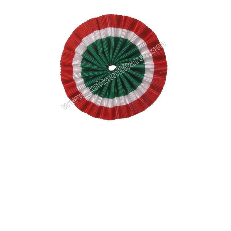 Coccarda Tricolore Italia diametro 8,5 cm.