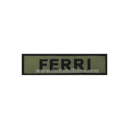 Distintivo Nome Ricamato Personalizzato EI