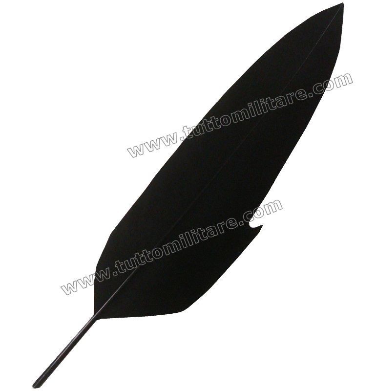 Penna Nera Flessibile con Rimbecco per Cappello Alpino