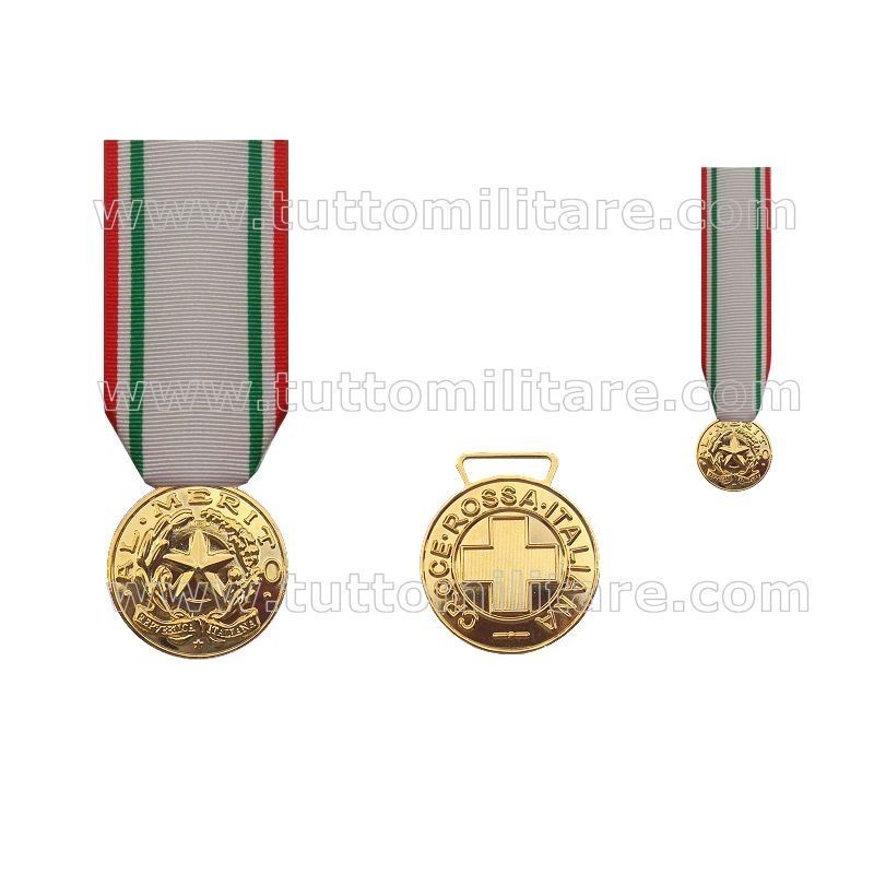 Medaglia Merito CRI Croce Rossa Italiana Oro Medaglia Merito CRI Croce Rossa Italiana Oro