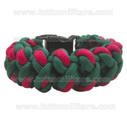 Braccialetto Paracord 550 Green Red Turtle