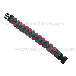 Braccialetto Paracord 550 Green Red Turtle