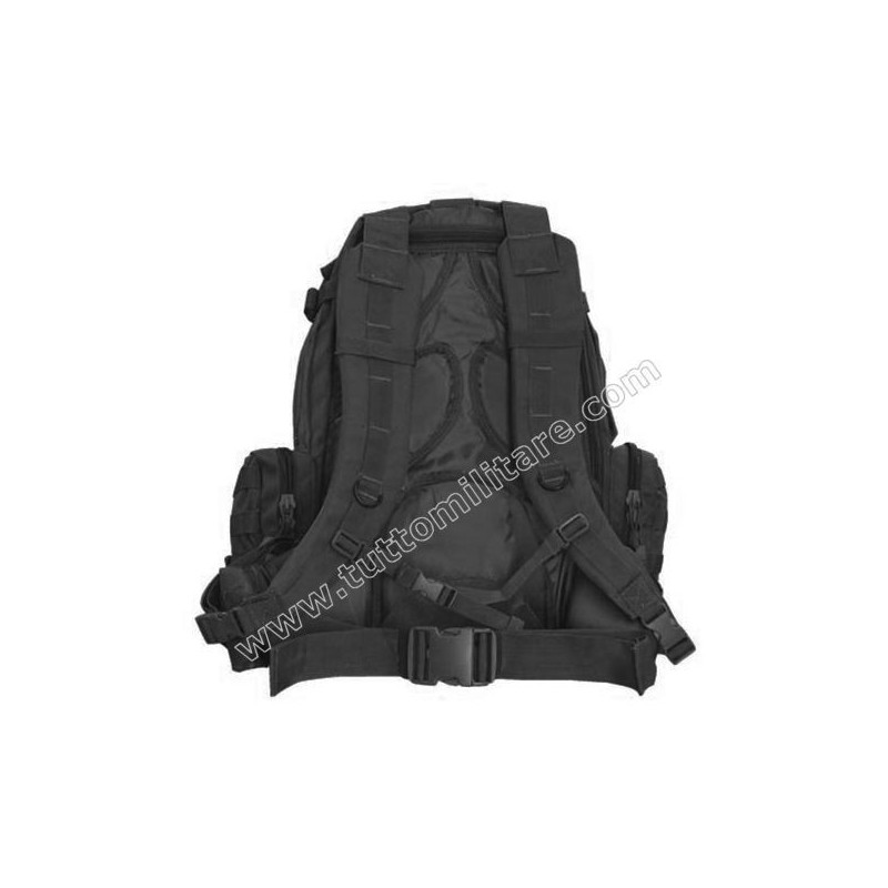 Zaino Tattico Militare Kombat 28L: Bergen Molle Per Esercito, Sport E Outdoor (Nero BTP)