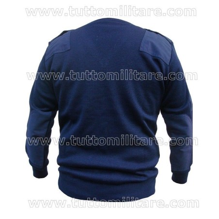 Maglia girocollo Aeronautica Militare verde militare in misto cotone e