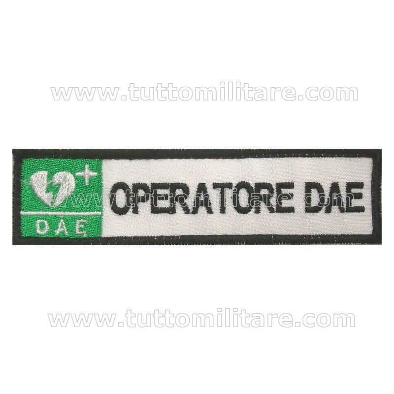 Targhetta Ricamata Operatore DAE