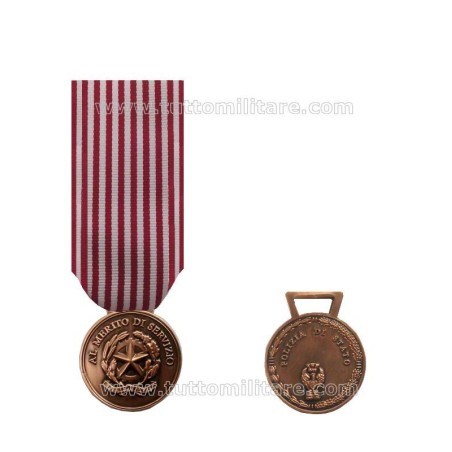 Medaglia Merito Servizio Polizia di Stato Bronzo