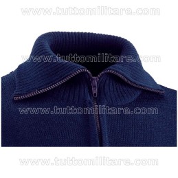 Maglione Blu Collo Alto Cerniera Marina Militare