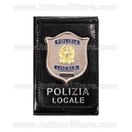 Portafogli con Placca Polizia Locale a Clip