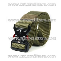 Cintura Militare Outdoor Nylon Verde Fibbia Skorpion