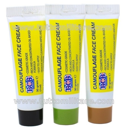 Kit Creme Mascheramento a Tubetto 3 Colori Nero Verde Marrone