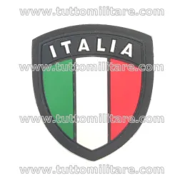 Patch Scudetto Militare Italia Gommato PVC Blu