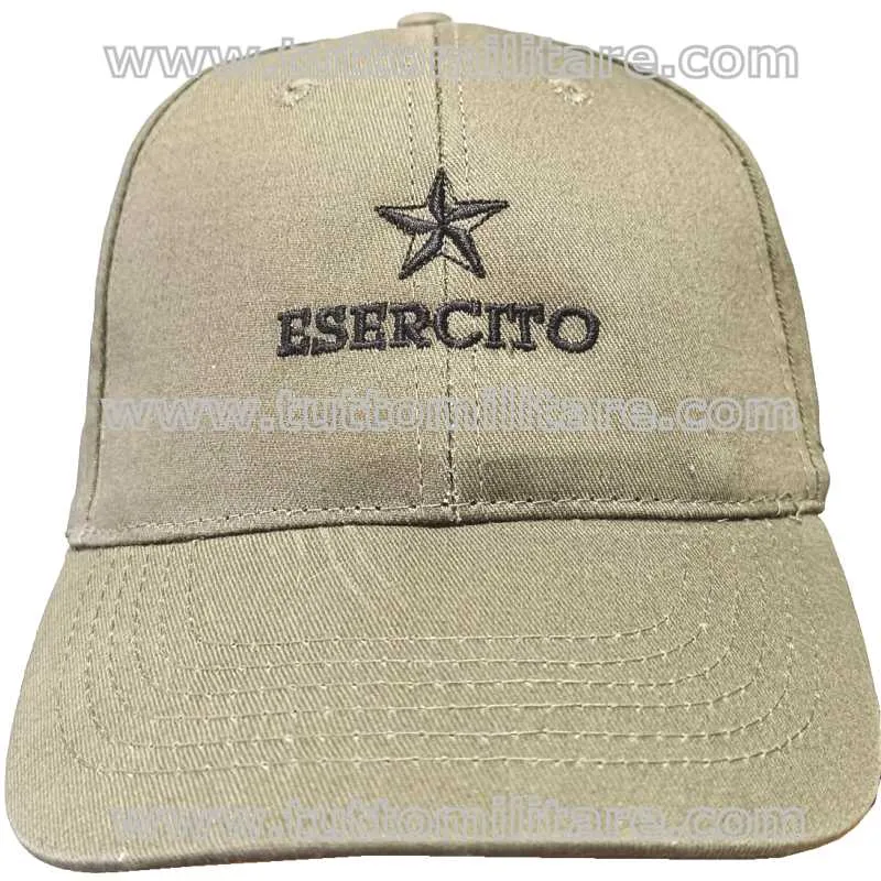 Cappello Baseball Esercito Italiano Verde Cotone 100% – Tutto Militare