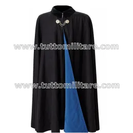 Mantella Nera Collo Velluto e Interno blu