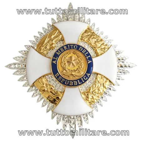 Placca in Argento Grande Ufficiale Ordine Merito della Repubblica Italiana