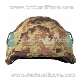 Vista Frontale Copri Elmetto Vegetato Soldato Sicuro