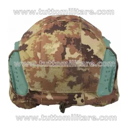 Vista Posteriore Copri Elmetto Vegetato Soldato Sicuro