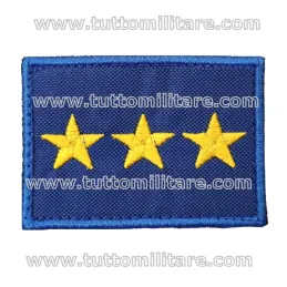 Grado Velcro Capitano CRI Esercito Fondo Blu Royal