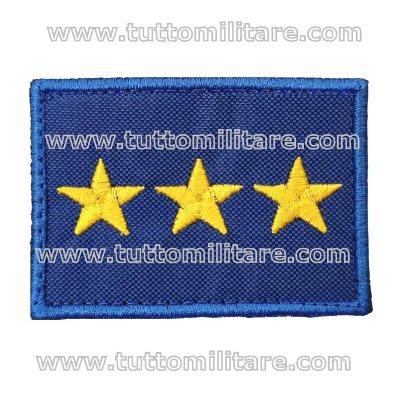 Grado Velcro Capitano CRI Esercito Fondo Blu Royal