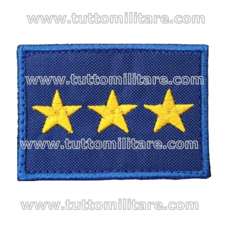 Grado Velcro Capitano CRI Esercito Fondo Blu Royal
