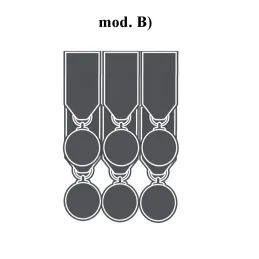 Medagliere 6 Posti completo di  Attacco Posteriore disposto su 2 File