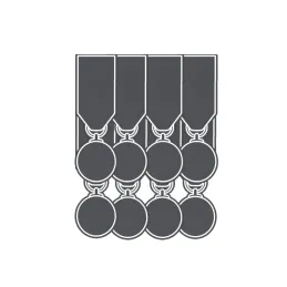 Medagliere 8 Posti completo di  Attacco Posteriore