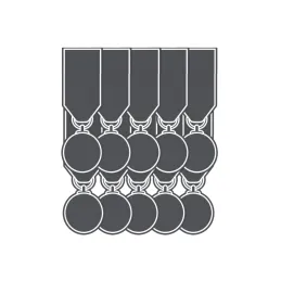 Medagliere 10 Posti completo di  Attacco Posteriore