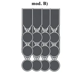 Medagliere 12 Posti completo di  Attacco Posteriore disposto su 3 File