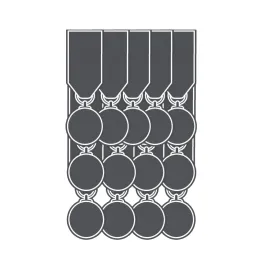 Medagliere 13 Posti completo di  Attacco Posteriore disposto su 3 File