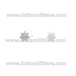 Stellina Metallo Argento 7 Punte per Nastrini 8 mm | Tutto Militare
