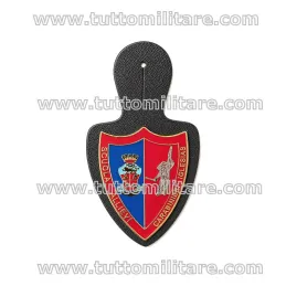 Distintivo Pendif Scuola Allievi Carabinieri Iglesias in metallo smaltato su supporto in pelle nera