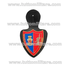 Distintivo Pendif Scuola Allievi Carabinieri Campobasso con supporto in pelle nera