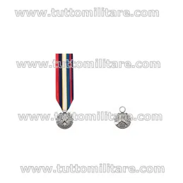 Medaglia mignon Veterano della Difesa completa di nastro da 20 mm