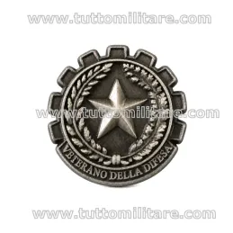 Distintivo Metallo Veterano della Difesa 20 mm con attacco posteriore a clip