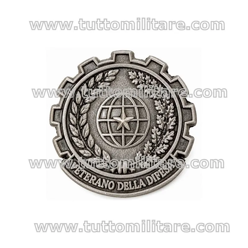 Distintivo Metallo Veterano delle Missioni Internazionali 20 mm con globo e stella