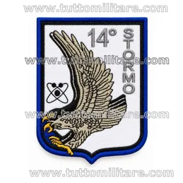Distintivo ricamato 14° Stormo Aeronautica Militare con Velcro Posteriore