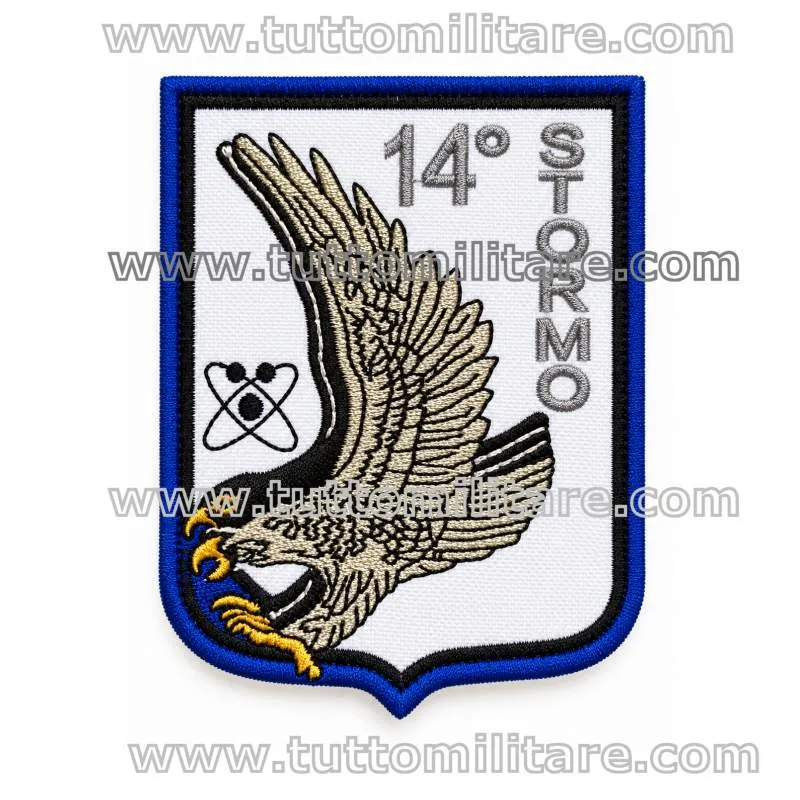 Distintivo ricamato 14° Stormo Aeronautica Militare con Velcro Posteriore