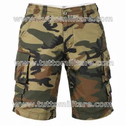 Pantaloncino JP7 SBB 100% cotone camouflage woodland