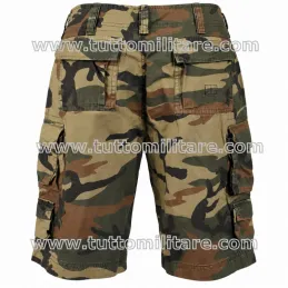 Retro Pantaloncini Cargo JP7 Stone Wash Woodland SBB